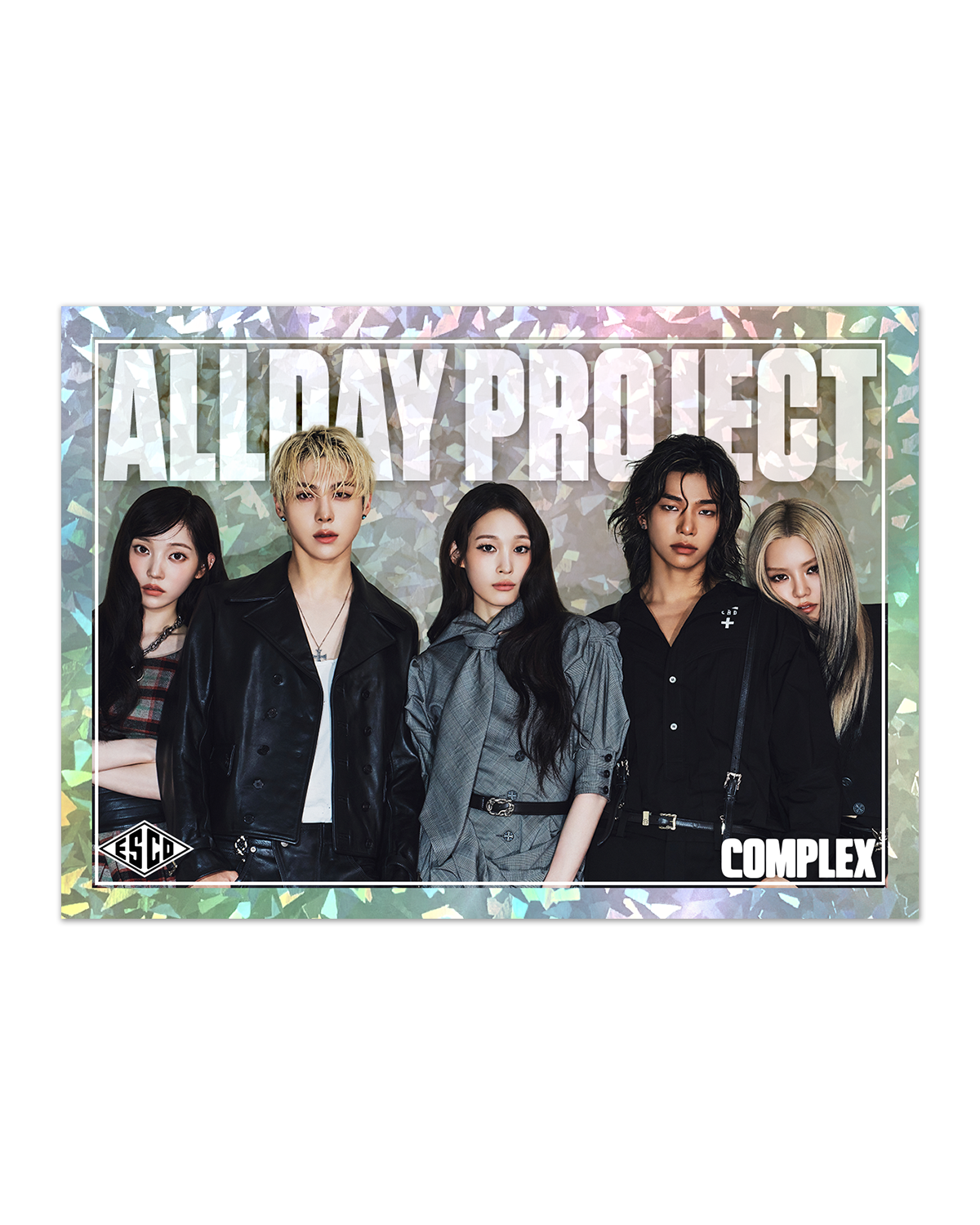 Limited Edition ALLDAY PROJECT Complex Asia Cover x ESCO 6-Cracked Ice Foil Card Set