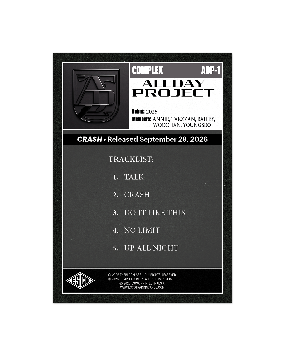 ALLDAY PROJECT Complex Asia Cover x ESCO 6-Trading Card Set