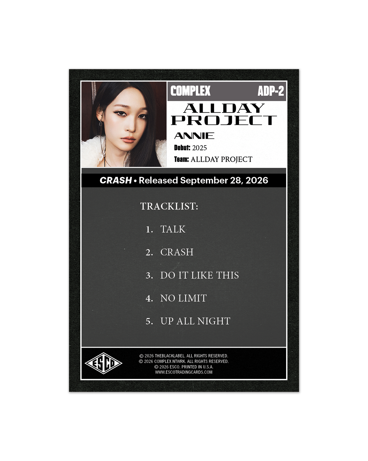 ALLDAY PROJECT Complex Asia Cover x ESCO 6-Trading Card Set