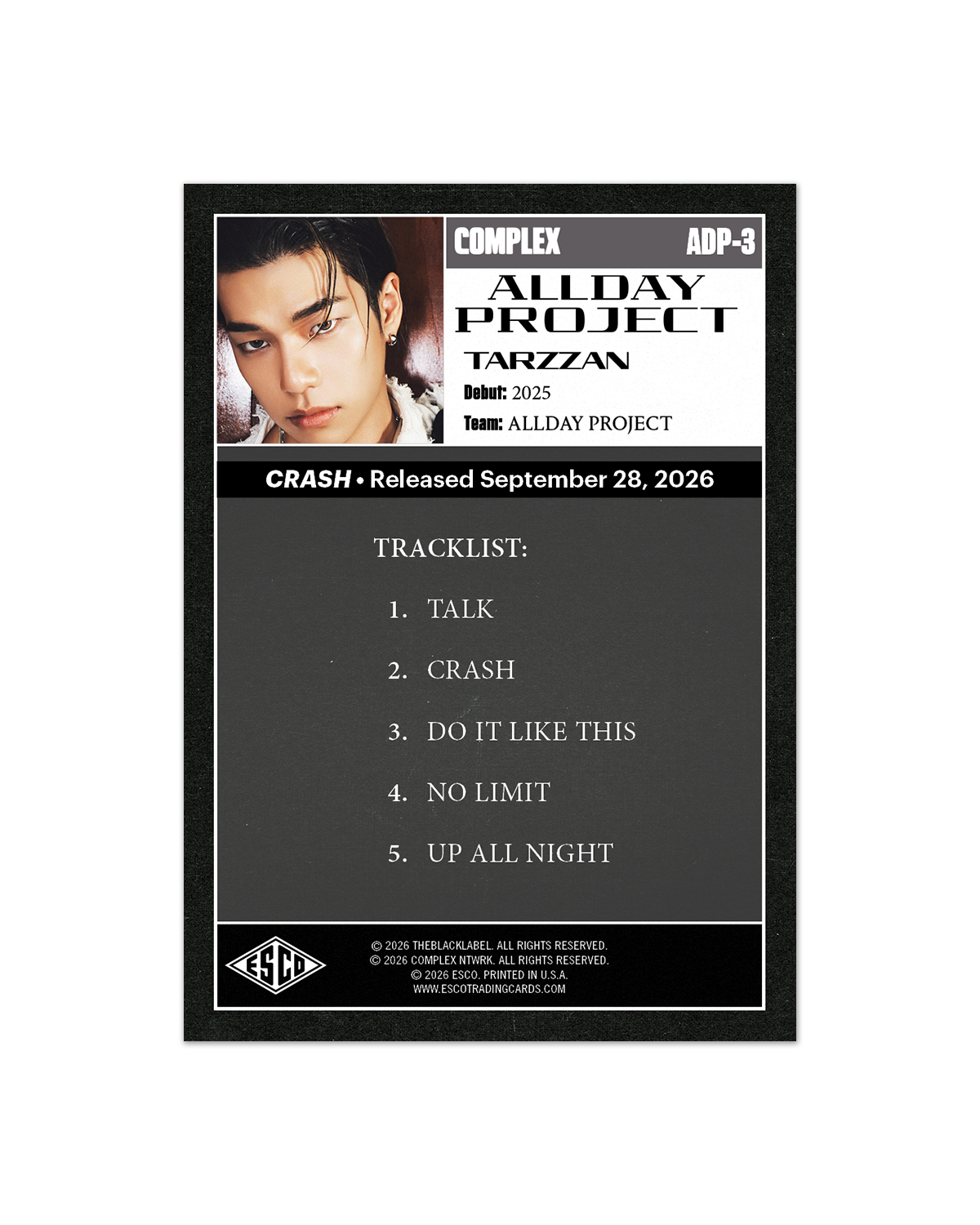 ALLDAY PROJECT Complex Asia Cover x ESCO 6-Trading Card Set