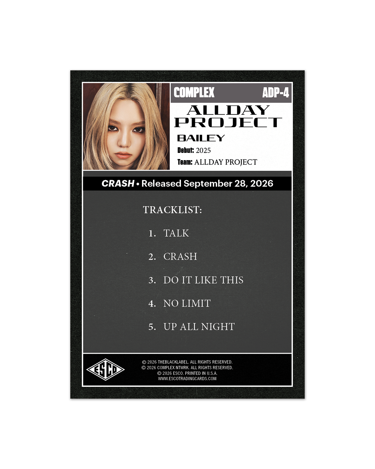 ALLDAY PROJECT Complex Asia Cover x ESCO 6-Trading Card Set
