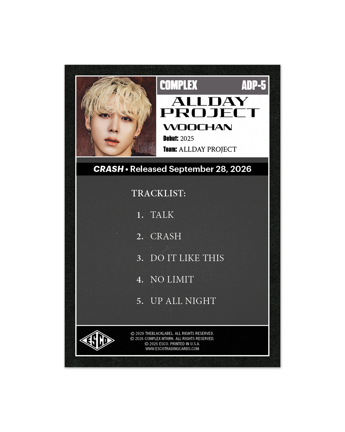 ALLDAY PROJECT Complex Asia Cover x ESCO 6-Trading Card Set