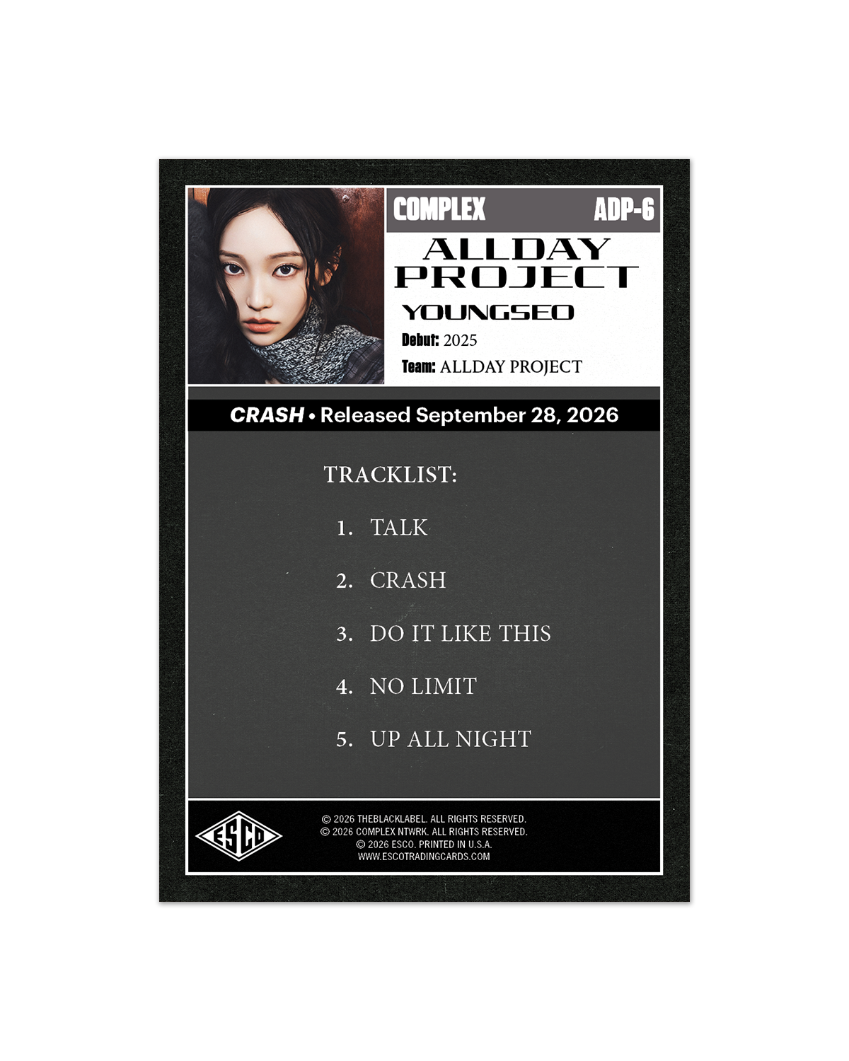 ALLDAY PROJECT Complex Asia Cover x ESCO 6-Trading Card Set